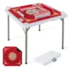 Costway Folding Mahjong Table With Cup Holders, Felt Mat And Carrying Handle - 35in x 35in x 29in