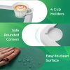 Costway Folding Mahjong Table With Cup Holders, Felt Mat And Carrying Handle - 35in x 35in x 29in