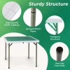 Costway Folding Mahjong Table With Cup Holders, Felt Mat And Carrying Handle - 35in x 35in x 29in