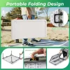 Costway Folding Mahjong Table With Cup Holders, Felt Mat And Carrying Handle - 35in x 35in x 29in