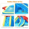 Costway Inflatable Crab Dual Slide Water Park Bounce House With Splash Pools, 197 x 157.5 x 98.5 in, 950W Blower