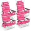 CraftPorch 4-Pack Folding Beach Chairs With 5-Position Recline