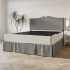 CraftPorch Solid Wood Box Spring Foundation, 8-Inch Low-Profile Base With 10 Wooden Slats, Warm Grey