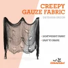 Creepy Gauze Fabric, Black, 65" x 84", Halloween by Way To Celebrate