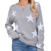 Crewneck Sweaters for Women Trendy Star Sweater Casual Pullover Sweaters Fall Lightweight Womens Sweaters Shermie