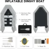 CREWORKS Inflatable Dinghy Boat, 7.5ft, 2 Person, 660lb - INB-2020-75