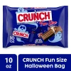 CRUNCH Fun Size Candy Bars, Chocolate Halloween Candy Bulk, 10 oz Bag