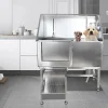 Cuisinaid 50-Inch Stainless Steel Dog Grooming Tub With Ramp, Faucet And Drain Kit