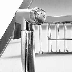Cuisinaid Dog Grooming Tub, 50 in Stainless Steel With Ramp, Faucet, Sprayer, Drain Kit, Right Door
