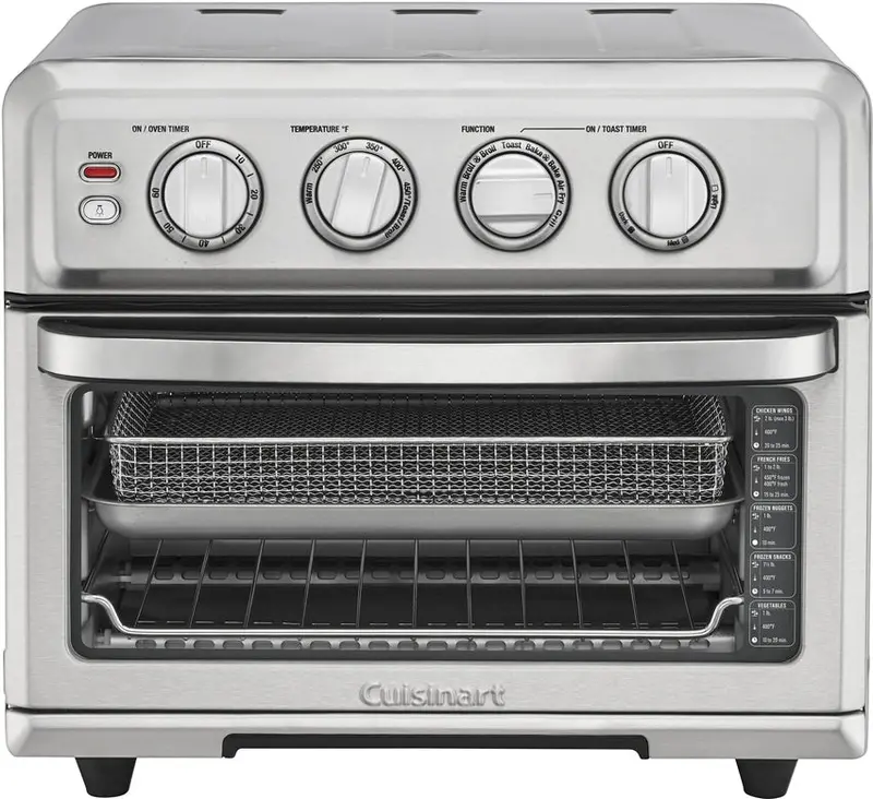 Cuisinart Air Fryer Toaster Oven With Grill, Stainless Steel, 0.6 Cubic-Foot, 1800 Watts - TOA-70