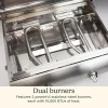 Cuisinart Chef's Style Tabletop Portable Propane Grill, 20,000 BTU Stainless Steel 2-Burner