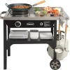 Cuisinart Outdoor Wok Station With Prep Table, 50,000 BTU, 14 inch Carbon Steel Wok - Black