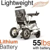Culver Mobility Folding Electric Power Wheelchair - Silver, 17.5 inc