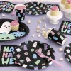 Cute Ghost Oval Disposable Paper Plates, Multicolor, 12" x 10", 8 Count, Halloween by Way To Celebrate