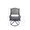 Darlee Nassau 11-Piece Cast Aluminum Outdoor Dining Set With 8 Chairs, 2 Swivel Rocker Chairs And Extendable Table - Ant