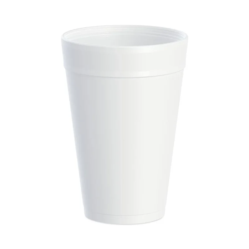 Dart Foam Drink Cups, 32 oz, White, 25/Bag, 20 Bags/Carton - DCC32TJ32