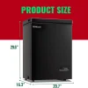 DEMULLER Chest Freezer 5.0 Cubic Feet, Black, 2 Stainless Steel Storage Baskets