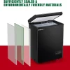 DEMULLER Chest Freezer 5.0 Cubic Feet, Black, 2 Stainless Steel Storage Baskets