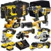 DeWalt 18V XR 10-Piece Power Tool Kit With 3 x 5.0Ah Batteries And Charger - DCK10BTSKIT1