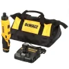 DEWALT 8V MAX Cordless Gyroscopic Screwdriver With Adjustable Handle, 2 1.0Ah Batteries, Charger And Bag