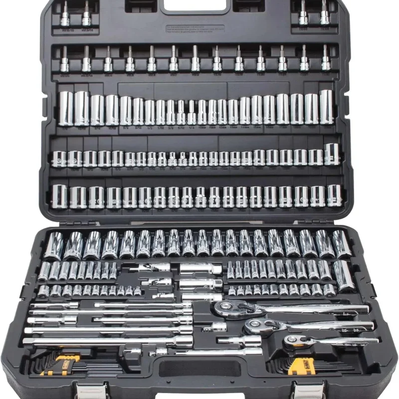 DEWALT Mechanics Tool Set, SAE And Metric, 192-Piece, 1/4, 3/8 And 1/2 in Drive - DWMT75049