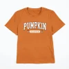 DEXIO Halloween Pumpkin Season Shirts for Women Graphic T-Shirts Fall Casual Short Sleeve Tops Orange XXL
