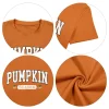 DEXIO Halloween Pumpkin Season Shirts for Women Graphic T-Shirts Fall Casual Short Sleeve Tops Orange XXL