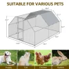 Dextrus Metal Chicken Coop With Waterproof Cover And Wire Mesh, 13.1 x 9.8 x 6.4 ft