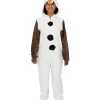 Disney Frozen Olaf Adult Cosplay Costume Plush Pajama One-Piece Union Suit