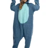 Disney Lilo & Stitch Adult Stitch Kigurumi Cosplay Costume Sherpa Union Suit Pajama Outfit