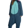 Disney Lilo & Stitch Adult Stitch Kigurumi Cosplay Costume Sherpa Union Suit Pajama Outfit