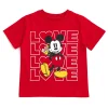 Disney Mickey Mouse Little Boys' Short Sleeve Graphic T-Shirt Mummy Orange