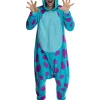 Disney Monsters Inc. Adult Sulley Kigurumi Sherpa Fleece Cosplay Costume One-Piece Union Suit (L/XL)