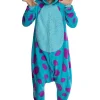 Disney Monsters Inc. Adult Sulley Kigurumi Sherpa Fleece Cosplay Costume One Piece Union Suit