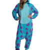 Disney Monsters Inc. Adult Sulley Kigurumi Sherpa Fleece Cosplay Costume One Piece Union Suit