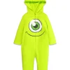 Disney Monsters Inc. Toddler Boy or Girl Cosplay Hooded One Piece Mike Lime Green