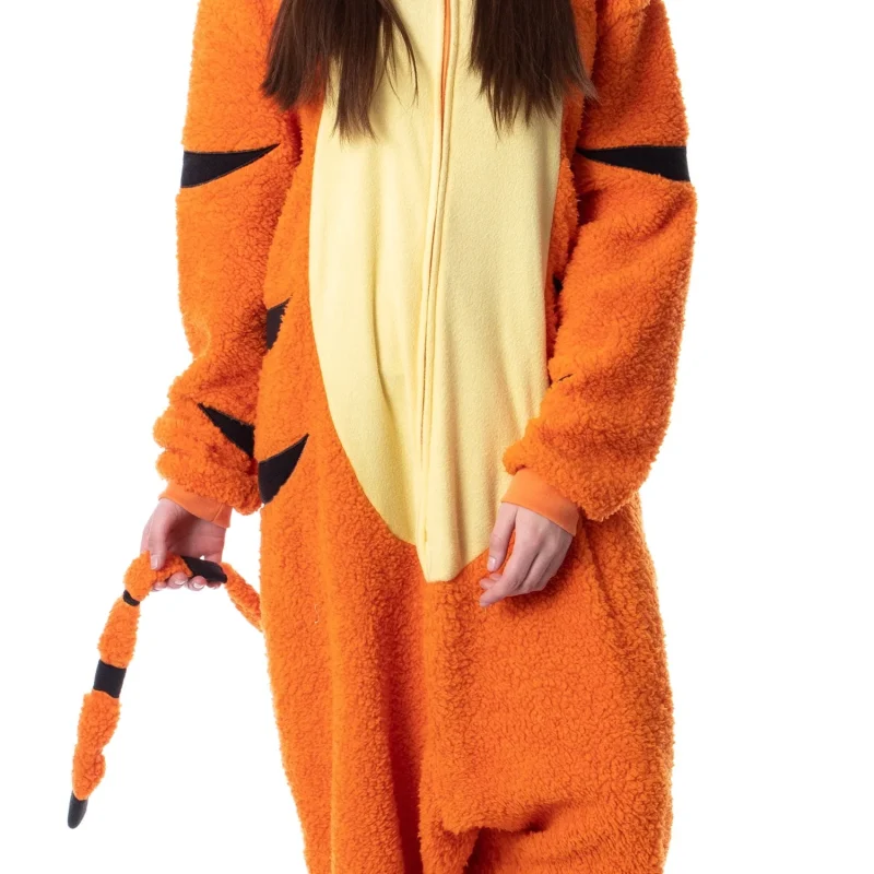 Disney Winnie The Pooh Adult Tigger Costume Plush Kigurumi Union Suit Pajama Outfit