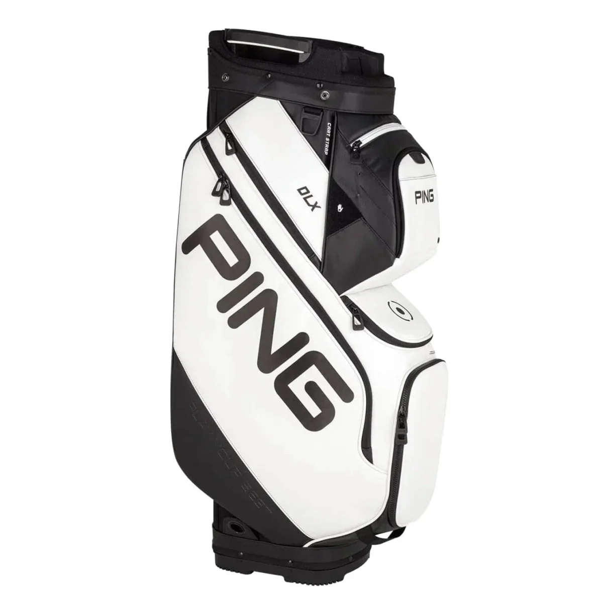 PING Cart Bag, White, 15-Way Top - DLX