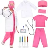 Doctor Costume for Kids, Doctor Costume with Lab Coat Halloween Party Dress Up for Girls Age 8-12 Years