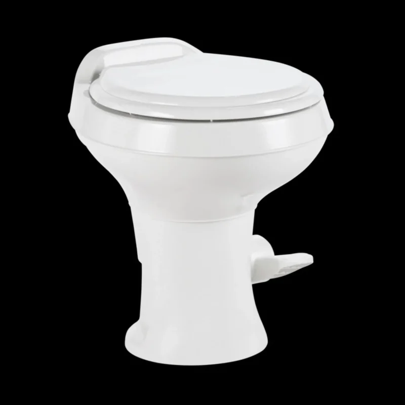 Dometic 300 Series Standard Height Heavy Duty Plastic RV Toilet, White - 302300071