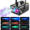 Donner Halloween Fog Machines 600W, 3000 CFM, 13 Colors, 12 RGB LED Lights, Smoke Machine for Party Wedding