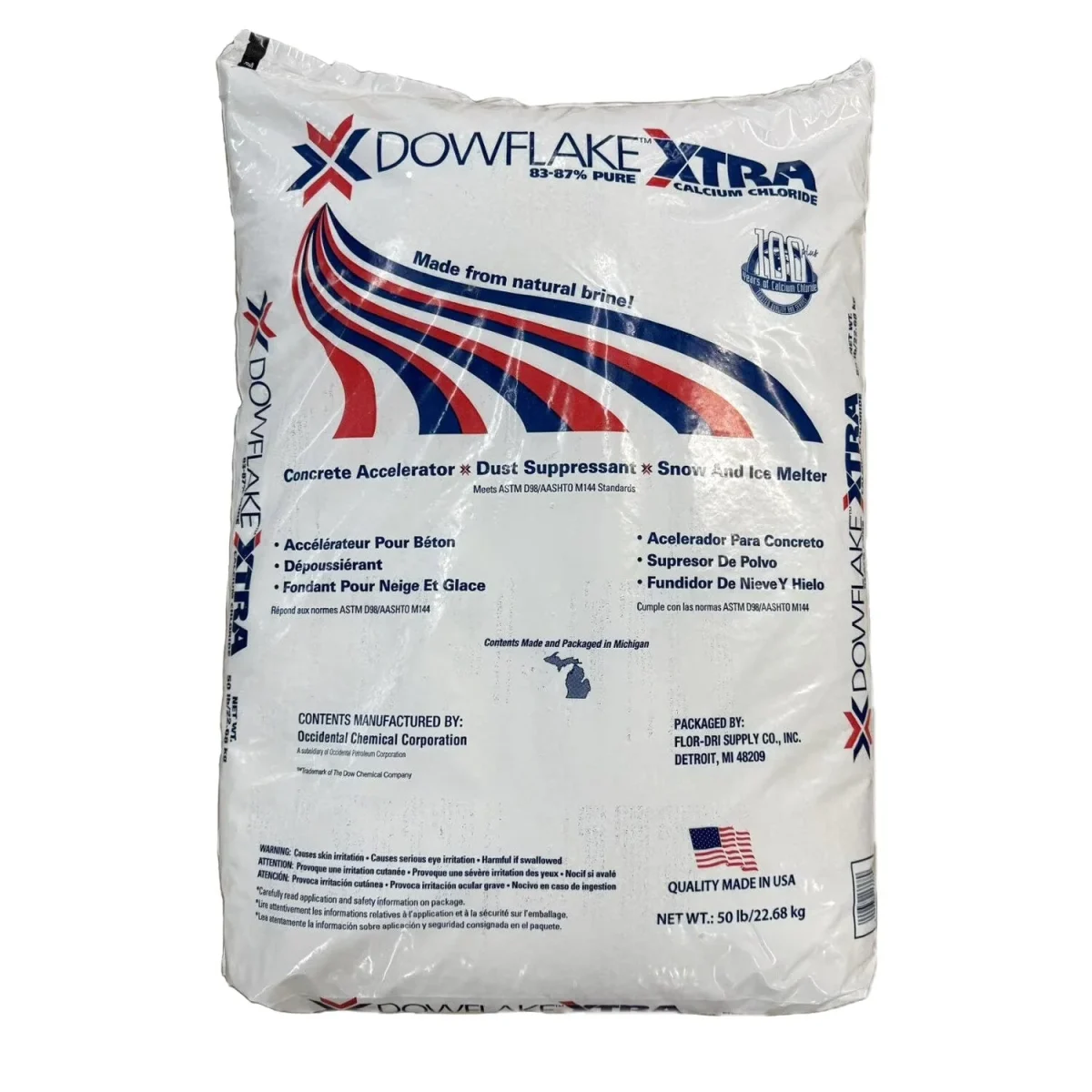 Dowflake Xtra Calcium Chloride Flakes 83-87% - 50Lb Bag