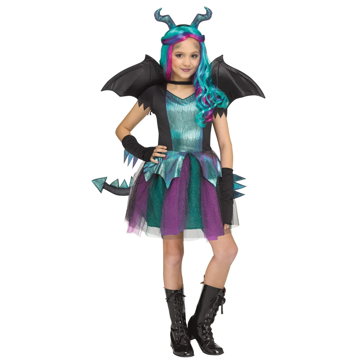 Dragon Queen Halloween Costume for Children, Girls' Size XL (14/16), by Way to Celebrate