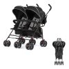 Dream On Me Volgo Twin Umbrella Stroller, Black - 446-BLK