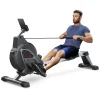 Dripex Magnetic Rowing Machine, Black, 242 lb