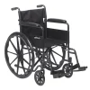 Drive Medical Silver Sport 1 Wheelchair With Full Arms And Swing Away Removable Footrest