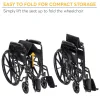 Drive Medical Silver Sport 1 Wheelchair With Full Arms And Swing Away Removable Footrest