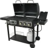 Dual-Fuel Outdoor Charcoal And Propane Grill - 64 x 28 x 49.75 inches