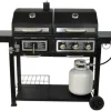 Dual-Fuel Outdoor Charcoal And Propane Grill - 64 x 28 x 49.75 inches