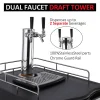 Dual-Tap Stainless Steel Beer Kegerator, 170L With Drip Tray